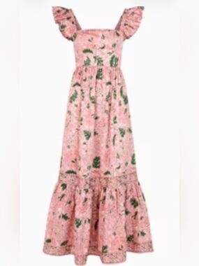 Hill House Rose Calico Trellis Pippa Dress NWT